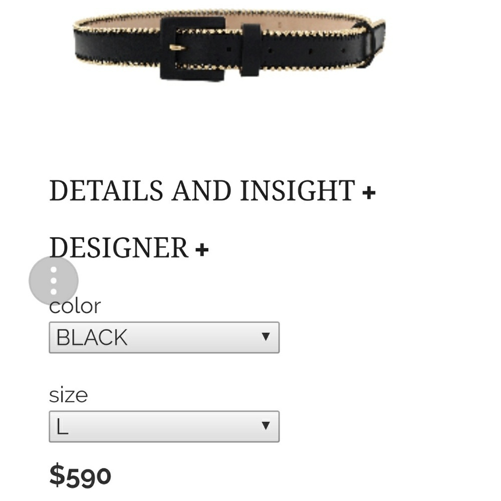 Vintage Oscar De La Renta Black/Gold Belt - Picture 8 of 8